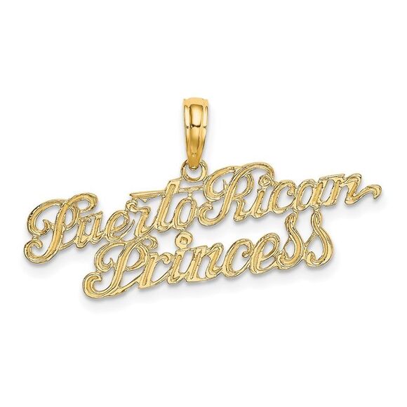 14k Yellow Gold PUERTO RICAN PRINCESS Charm